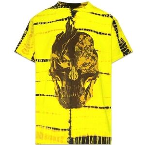 Laundered Works Corp x Offset Flaming Skull Tie-Dye  Streetwear T-Shirt | Size M